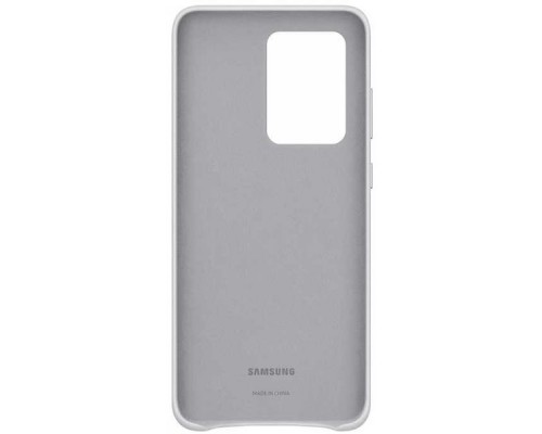 Чехол (клип-кейс) Samsung для Samsung Galaxy S20 Ultra Leather Cover серебристый (EF-VG988LSEGRU)