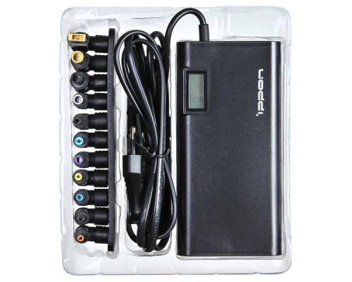 Блок питания Ippon SD65U автоматический 65W 15V-19.5V 11-connectors 3.5A 1xUSB 2.1A от бытовой электросети LСD индикатор