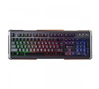 Клавиатура Оклик 717G BLACK DEATH черный/серый USB Multimedia for gamer LED                                                                                                                                                                               