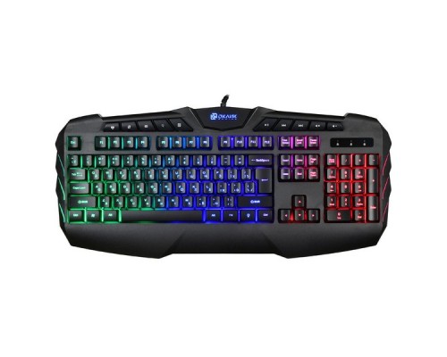 Клавиатура Оклик 777G PSYCHO черный USB Multimedia for gamer LED (подставка для запястий)