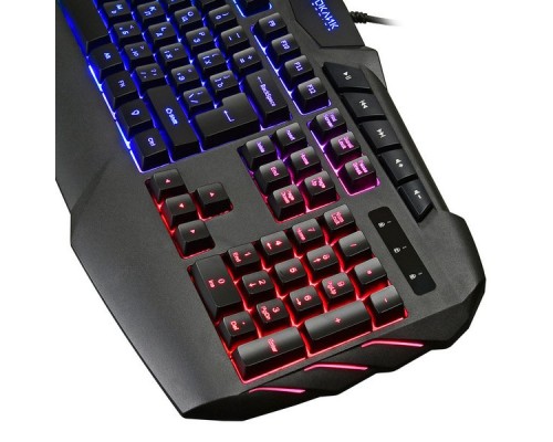 Клавиатура Оклик 777G PSYCHO черный USB Multimedia for gamer LED (подставка для запястий)