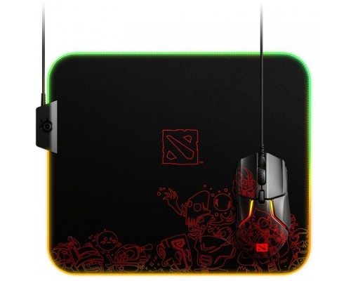 Коврик для мыши Steelseries QcK Prism Cloth Dota 2 Editiion рисунок/черный