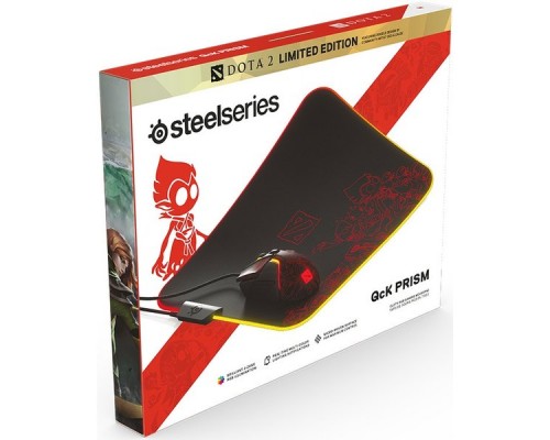 Коврик для мыши Steelseries QcK Prism Cloth Dota 2 Editiion рисунок/черный