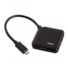 Разветвитель USB-C Hama 4порт. черный (00135750)                                                                                                                                                                                                          