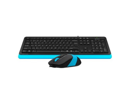 Клавиатура + мышь A4Tech Fstyler F1010 клав:черный/синий мышь:черный/синий USB Multimedia