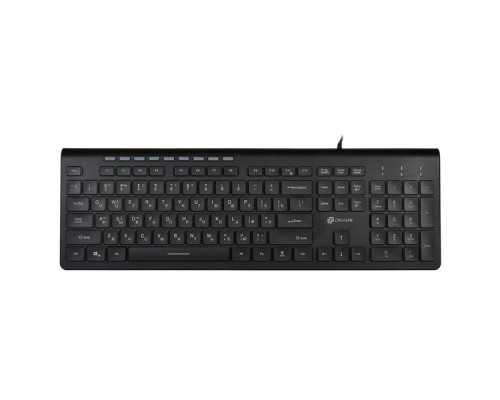 Клавиатура Оклик 490ML белый USB slim Multimedia LED