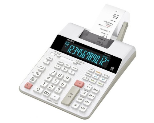 Калькулятор с печатью Casio FR-2650RC-W-EC серый/белый 12-разр.