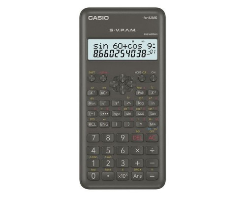 Калькулятор научный Casio FX-82MS-2 черный 10-разр.