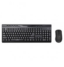 Клавиатура + мышь Оклик 280M клав:черный мышь:черный USB беспроводная Multimedia                                                                                                                                                                          