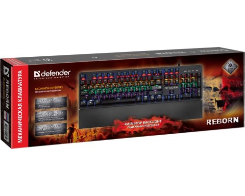Клавиатура USB REBORN GK-165DL RU 45165 DEFENDER