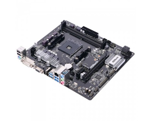 Материнская плата B450M-HDV R4.0, OEM  Socket AM4, AMD B450, 2xDDR4-2667, D-SUB+DVI-D+HDMI, 1xPCI-Ex16, 1xPCI-Ex1, 4xSATA3(RAID 0/1/10), 1xM.2, 8 Ch Audio, GLan, (2+4)xUSB2.0, (4+2)xUSB3.1, 1xPS/2, mATX,