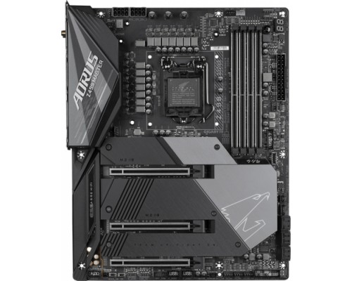 Материнская плата Z490 AORUS MASTER WATERFORCE, Socket 1200, Intel®Z490, 4xDDR4-2933, HDMI, 3xPCI-Ex16, 6xSATA3(RAID 0/1/5/10), 3xM.2, 8Ch Audio, 1x2.5GLan, Wi-Fi, (4+4)xUSB2.0, (5+2)xUSB3.2, (1+1)xUSB3.2 Type-C™, ATX, RTL,