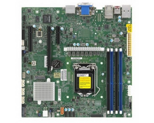 Материнская плата MBD-X12SCZ-F-O /Single LGA1200,Intel® W480,4xDDR4,4xSATA (RAID 0,1,5,10),1xDOM,2x1GbE (Intel® I219LM+I210-AT),IPMI 2.0 with LAN,1xPCI-Ex16+2xPCI-Ex4,1xM2 PCI-e3.0x4/SATA (2280,22110),1xM2 PCI-e3.0x1/CNVi (2230),Audio ALC 888S,VGA po