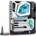 Материнская плата Z490 AQUA, Socket 1200, Intel®Z490, 4xDDR4-2933, HDMI, 3xPCI-Ex16, 2xPCI-Ex1, 8xSATA3(RAID 0/1/5/10), 3xM.2, 8 Ch Audio, 1x2,5GLan, 1x10GLan, WiFi, (0+2)xUSB2.0, (7+4)xUSB3.2, (3+1)xUSB3.2 Type-C™, 1xPS/2, ATX, RTL