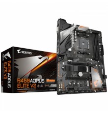 Материнская плата B450 AORUS ELITE V2, Socket AM4, AMD B450, 4xDDR4-2933, DVI-D+HDMI, 2xPCI-Ex16, 2xPCI-Ex1, 6xSATA3(RAID 0/1/10), 2xM.2, 8 Ch Audio, GLan, (4+4)xUSB2.0, (4+1)xUSB3.1, 1xPS/2, ATX, RTL                                                  