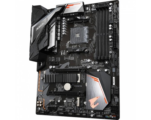 Материнская плата B450 AORUS ELITE V2, Socket AM4, AMD B450, 4xDDR4-2933, DVI-D+HDMI, 2xPCI-Ex16, 2xPCI-Ex1, 6xSATA3(RAID 0/1/10), 2xM.2, 8 Ch Audio, GLan, (4+4)xUSB2.0, (4+1)xUSB3.1, 1xPS/2, ATX, RTL