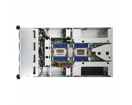 Платформа TYAN B8251T83E8HR-2T-N 2U 4-GPU HPC Server barebone, Dual-Socket AMD EPYC™ 7002 (Rome), 16 DIMM slots, PCIe Gen 4.0 support, Support up to 4DW / 8 SW GPU cards, 8 3.5