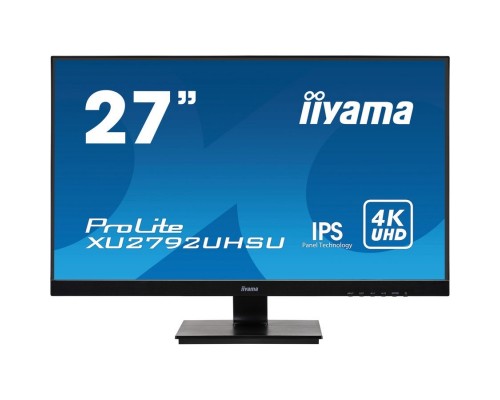 Монитор LCD 27'' [16:9] 3840x2160(UHD 4K) IPS, nonGLARE, 300cd/m2, H178°/V178°, 1000:1, 80M:1, 1.07B, 4ms, VGA, DVI, HDMI, DP, USB-Hub, Tilt, Speakers, 3Y, Black