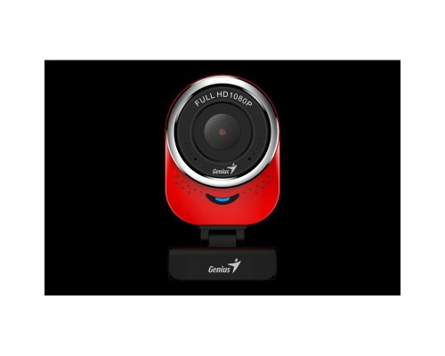 Веб-камера Genius QCam 6000 красная (Red) new package, 1080p Full HD, Mic, 360°, универсальное мониторное крепление, гнездо для штатива