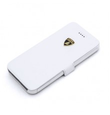 Кожаная кейс-книжка Lamborghini  Diablo для iPhone 5C (белая)                                                                                                                                                                                             