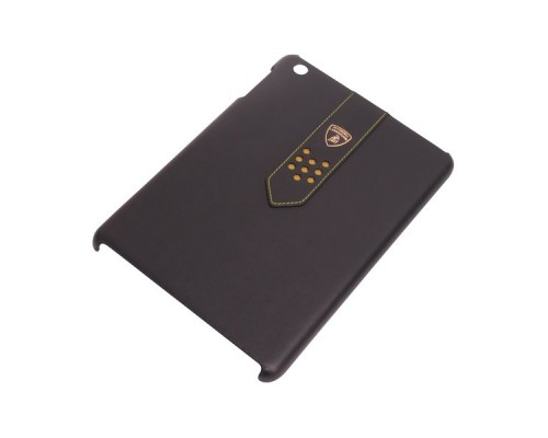 Кожаный чехол-крышка для задней панели iPad mini Lamborghini Superleggera (черный/желтый)