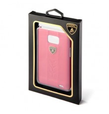 Кожаный клип-кейс для Samsung Galaxy S2 Lamborghini Performate-D1 (розовый)                                                                                                                                                                               