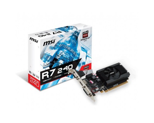 Видеокарта MSI Radeon R7 240 2GD3 64b LP / 2GB DDR3 64bit 600MHz 1xHDMI 1xVGA 1xDVI / R7 240 2GD3 64B LP