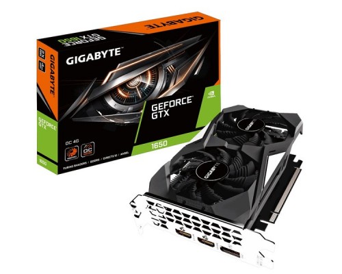 Видеокарта GIGABYTE GeForce GTX 1650 OC / 4GB GDDR5 128bit 1710MHz 1xDP 2xHDMI / GV-N1650OC-4GD