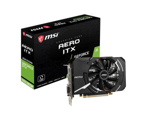 Видеокарта MSI GeForce GTX 1660 SUPER AERO ITX / 6GB GDDR6 192bit 1785MHz 1xDVI 1xDP 1xHDMI / GTX 1660 SUPER AERO ITX