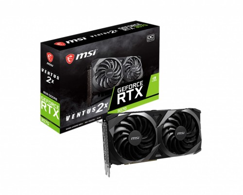 Видеокарта MSI GeForce RTX 3070 VENTUS 2X OC / 1755MHz 8GB GDDR6 256bit 3xDP 1xHDMI 2x8pin 650W