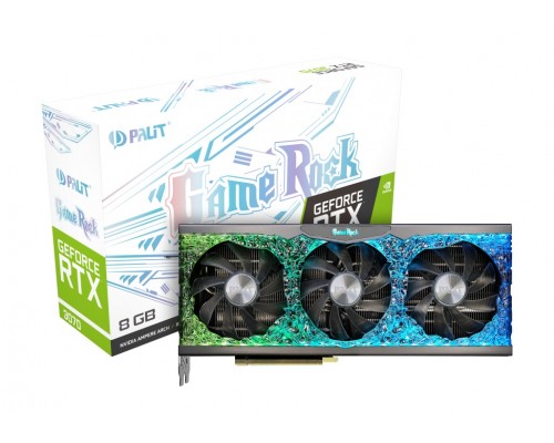 Видеокарта PALIT GeForce RTX 3070 GAMEROCK / 1725MHz 8GB GDDR6 256bit 14Gbps 1xHDMI 3xDP 2x8pin 650W / NE63070019P2-1040G