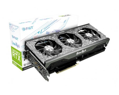 Видеокарта PALIT GeForce RTX 3070 GAMEROCK / 1725MHz 8GB GDDR6 256bit 14Gbps 1xHDMI 3xDP 2x8pin 650W / NE63070019P2-1040G