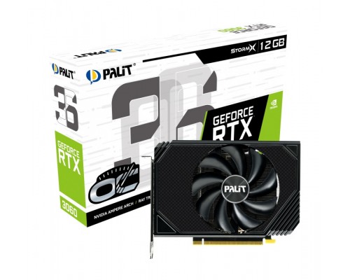 Видеокарта PALIT GeForce RTX 3060 STORMX OC / 1807MHz 12GB GDDR6 192bit 15Gbps 1xHDMI 3xDP 1x8pin 550W / NE63060S19K9-190AF