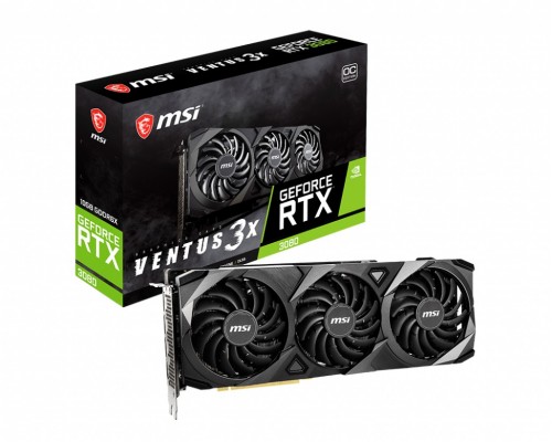 Видеокарта MSI GeForce RTX 3080 VENTUS 3X 10G OC / 1740MHz 10GB GDDR6X 320bit 3xDP 1xHDMI 2x8pin 750W