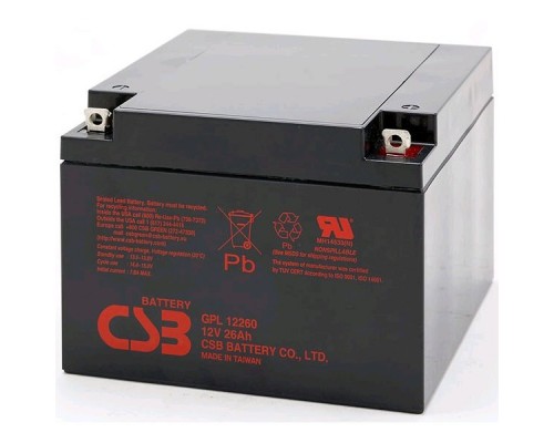 Аккумулятор CSB GPL12260   12V 26Ah