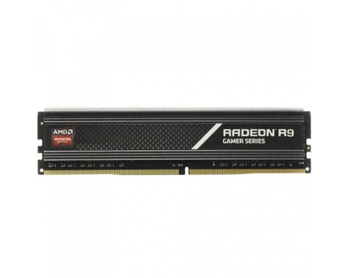 Оперативная память 8GB AMD Radeon™ DDR4 3200 DIMM R9 Gamers Series Black Gaming Memory R9S48G3206U2S Non-ECC, CL16, 1.35V, Heat Shield, RTL