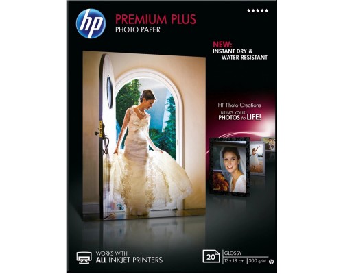 Фотобумага глянцевая HP Premium Plus Glossy Photo Paper-20 sht/13 x 18 cm