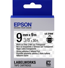 Лента Epson Tape LK-3TBW Strng adh Blk/Clear 9/9                                                                                                                                                                                                          