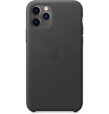 Чехол iPhone 11 Pro Leather Case - Black                                                                                                                                                                                                                  