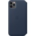 Чехол iPhone 11 Pro Max Leather Folio - Deep Sea Blue