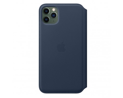 Чехол iPhone 11 Pro Max Leather Folio - Deep Sea Blue