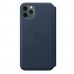 Чехол iPhone 11 Pro Max Leather Folio - Deep Sea Blue