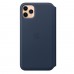 Чехол iPhone 11 Pro Max Leather Folio - Deep Sea Blue