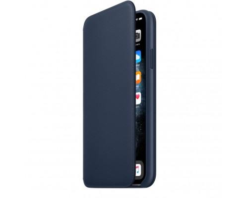 Чехол iPhone 11 Pro Max Leather Folio - Deep Sea Blue