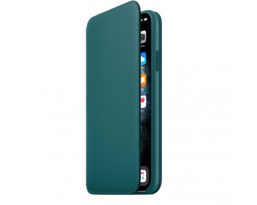 Чехол iPhone 11 Pro Max Leather Folio - Peacock