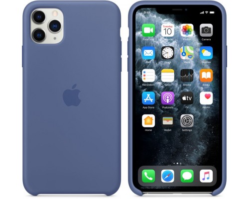 Чехол iPhone 11 Pro Max Silicone Case - Linen Blue