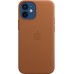 Чехол iPhone 12 mini Leather Case with MagSafe - Saddle Brown