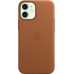 Чехол iPhone 12 mini Leather Case with MagSafe - Saddle Brown