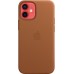 Чехол iPhone 12 mini Leather Case with MagSafe - Saddle Brown