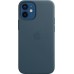 Чехол iPhone 12 mini Leather Case with MagSafe - Baltic Blue